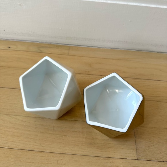 CB2 Set of 2 Small Geometric Dishes - Picture 3 of 8